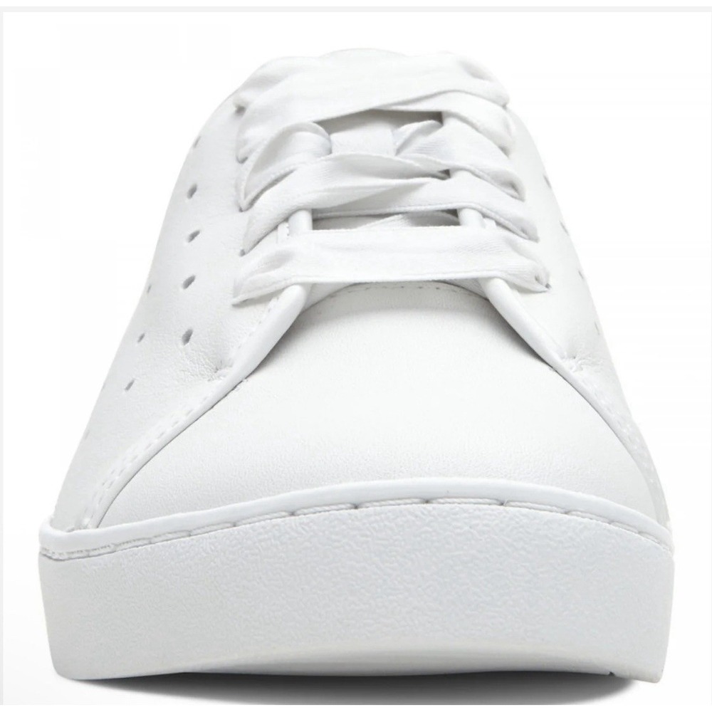 Vionic Sneaker Keke Womens 7 Wide White Leather Lace‎ Up Shoe New - Picture 2 of 6